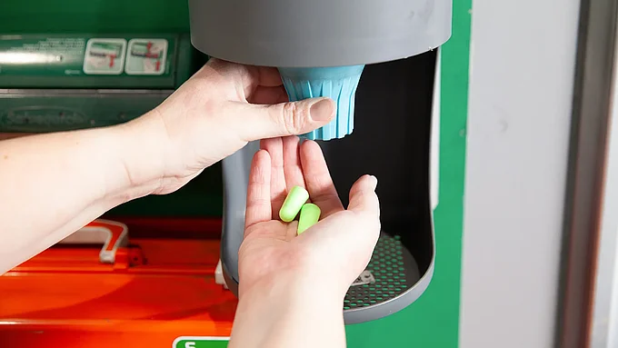 Gehörschutz aus Spender