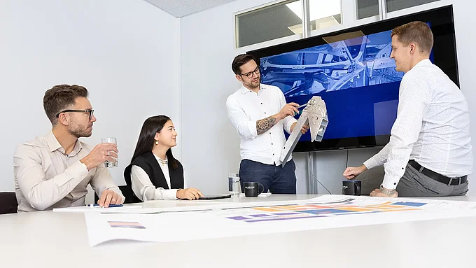 Besprechung eines Bereichsübergreifenden Projektteams 